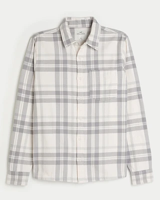 Flannel Button-Through Shirt
