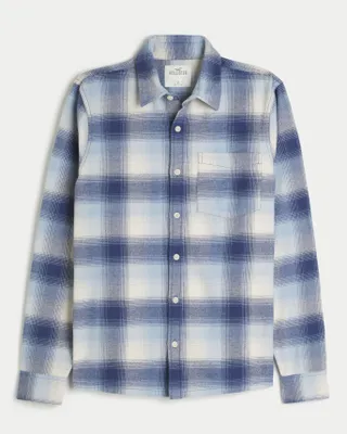 Flannel Button-Through Shirt
