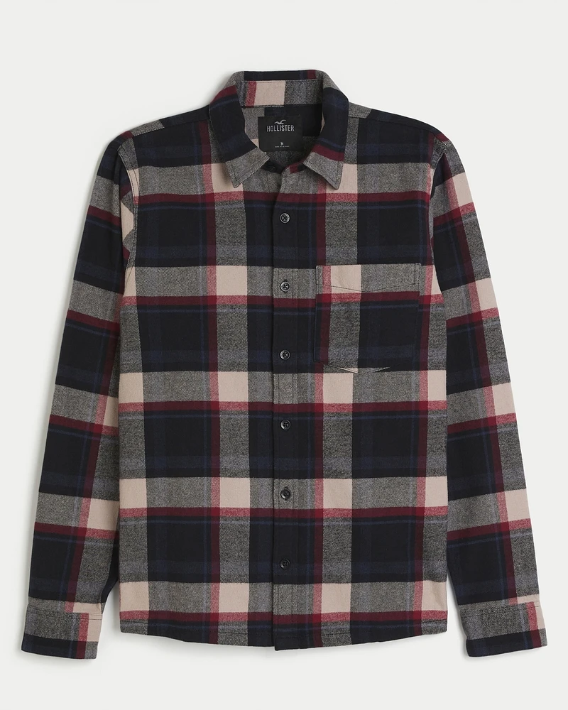 Flannel Button-Through Shirt