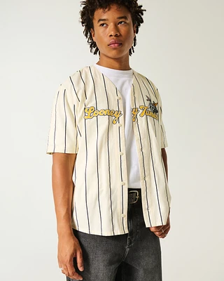Boxy Looney Tunes Graphic Baseball Jersey