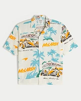 Boxy Linen-Blend McLaren Pattern Shirt