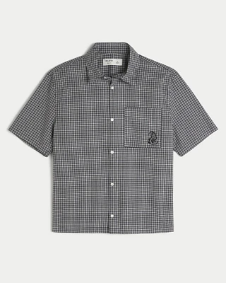 Boxy Short-Sleeve Snake Graphic Shirt
