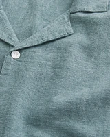 Boxy Linen-Blend Short-Sleeve Shirt