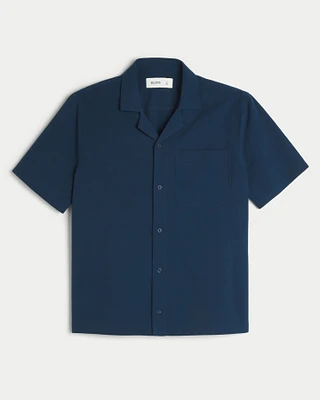 Short-Sleeve Seersucker Pocket Shirt