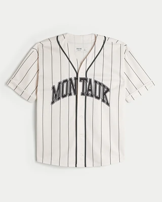 Boxy Montauk Graphic Baseball Jersey