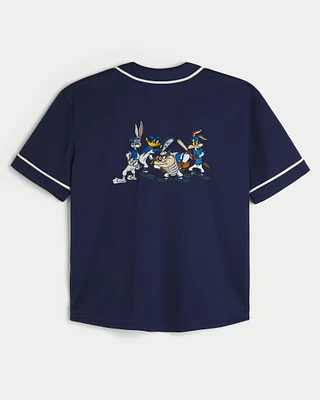 Boxy Looney Tunes Graphic Baseball Jersey