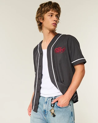 Boxy Dr Pepper Graphic Baseball Jersey
