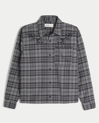 Graphic Flannel Shirt