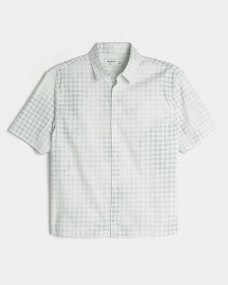Boxy Short-Sleeve Poplin Shirt