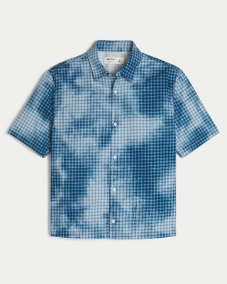 Boxy Short-Sleeve Poplin Shirt