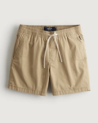 Twill Jogger Shorts 5"