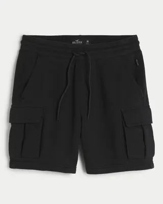 Fleece Cargo Jogger Shorts 7"