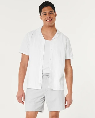 Linen-Blend Pull-On Shorts 7