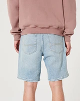 Light Wash Loose Denim Shorts 9