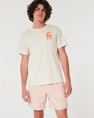 Twill Pull-On Shorts 7"