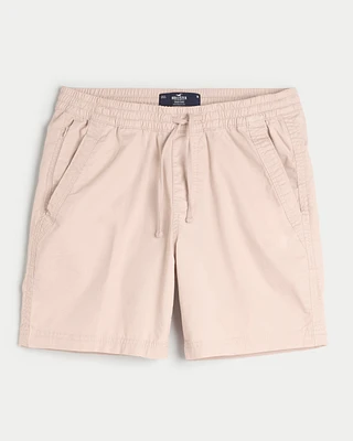 Twill Pull-On Shorts 7"