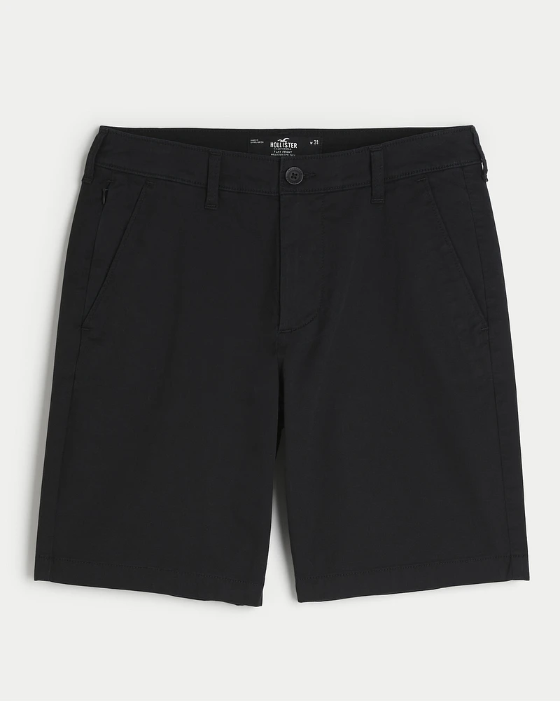 Twill Flat-Front Shorts 9