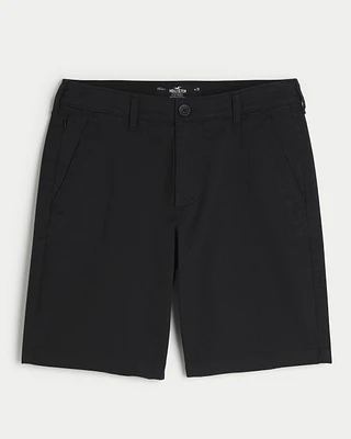 Twill Flat-Front Shorts 9