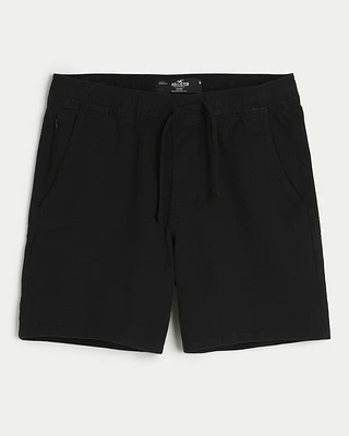 Linen-Blend Jogger Shorts 7