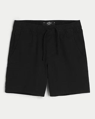 Linen-Blend Pull-On Shorts 7