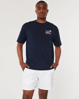 Linen-Blend Pull-On Shorts 7"
