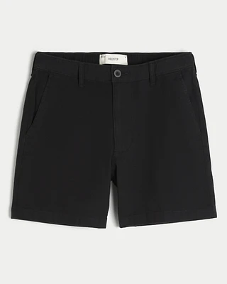 Above-the-Knee Flex Waist Linen-Blend Shorts