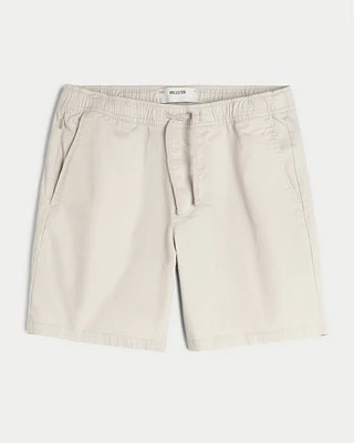 Above-the-Knee Twill Pull-On Shorts