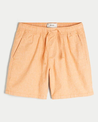 Above-the-Knee Linen-Blend Shorts