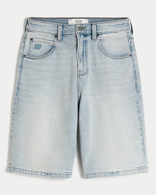 Light Wash Super Baggy Denim Shorts 13”