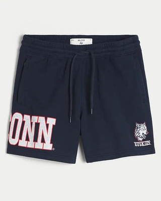 Mid-Thigh Fleece UConn Huskies Graphic Shorts