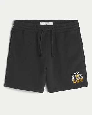 Mid-Thigh Fleece LSU Tigers Graphic Shorts