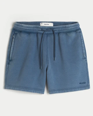 Mid-Thigh Loose Fleece Shorts