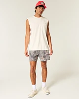 Mid-Thigh Camo Hybrid Active Shorts