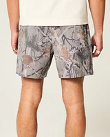 Mid-Thigh Camo Hybrid Active Shorts