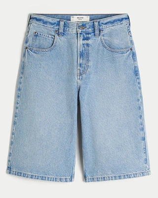 Light Wash Baggy Denim Half Pants