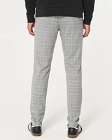 Skinny Windowpane Check Chino Pants