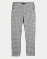 Skinny Windowpane Check Chino Pants