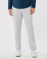 Linen Blend Slim Pull-On Pants