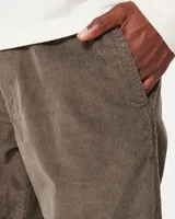 Slim Straight Corduroy Pull-On Pants