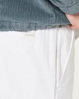 Linen-Blend Slim Straight Pants