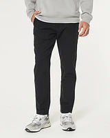 Slim Straight Linen-Blend Pants