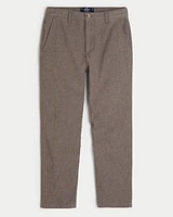 Slim Straight Stretch Linen-Blend Pants