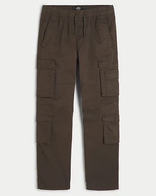 Slim Straight Pull-On 4-Pocket Cargo Pants