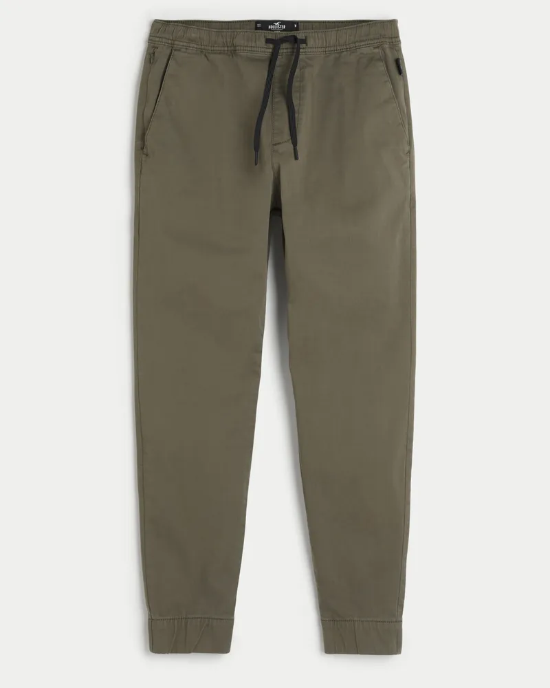 Hollister skinny fit cargo joggers in olive green