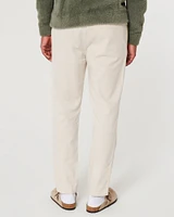 Slim Straight Linen Blend Pull-On Pants