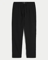 Slim Straight Linen-Blend Pull-On Pants