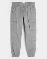 Relaxed Twill Cargo Joggers