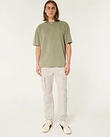 Relaxed Twill Cargo Joggers