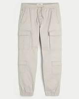 Relaxed Twill Cargo Joggers