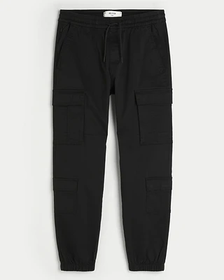 Relaxed Twill Cargo Joggers